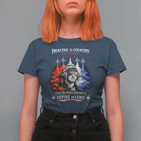 Patriotic George Washington Sunglasses and Fighter Jets T Shirt For Women Imagine A Country So Great Pride