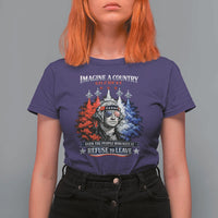 Patriotic George Washington Sunglasses and Fighter Jets T Shirt For Women Imagine A Country So Great Pride