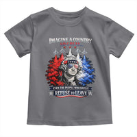 Patriotic George Washington Sunglasses and Fighter Jets Toddler T Shirt Imagine A Country So Great Pride