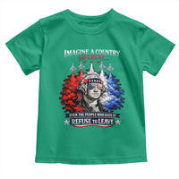 Patriotic George Washington Sunglasses and Fighter Jets Toddler T Shirt Imagine A Country So Great Pride