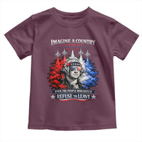 Patriotic George Washington Sunglasses and Fighter Jets Toddler T Shirt Imagine A Country So Great Pride
