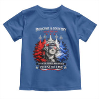 Patriotic George Washington Sunglasses and Fighter Jets Toddler T Shirt Imagine A Country So Great Pride