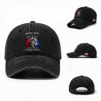 Patriotic George Washington Sunglasses and Fighter Jets Washed Cotton Baseball Cap Imagine A Country So Great Pride