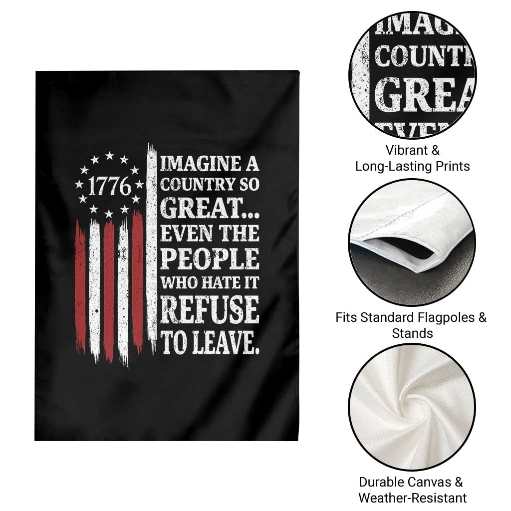 Vintage 1776 Betsy Ross Flag Imagine A Country So Great Garden Flag Retro Patriotic American Heritage