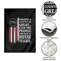 Vintage 1776 Betsy Ross Flag Imagine A Country So Great Garden Flag Retro Patriotic American Heritage