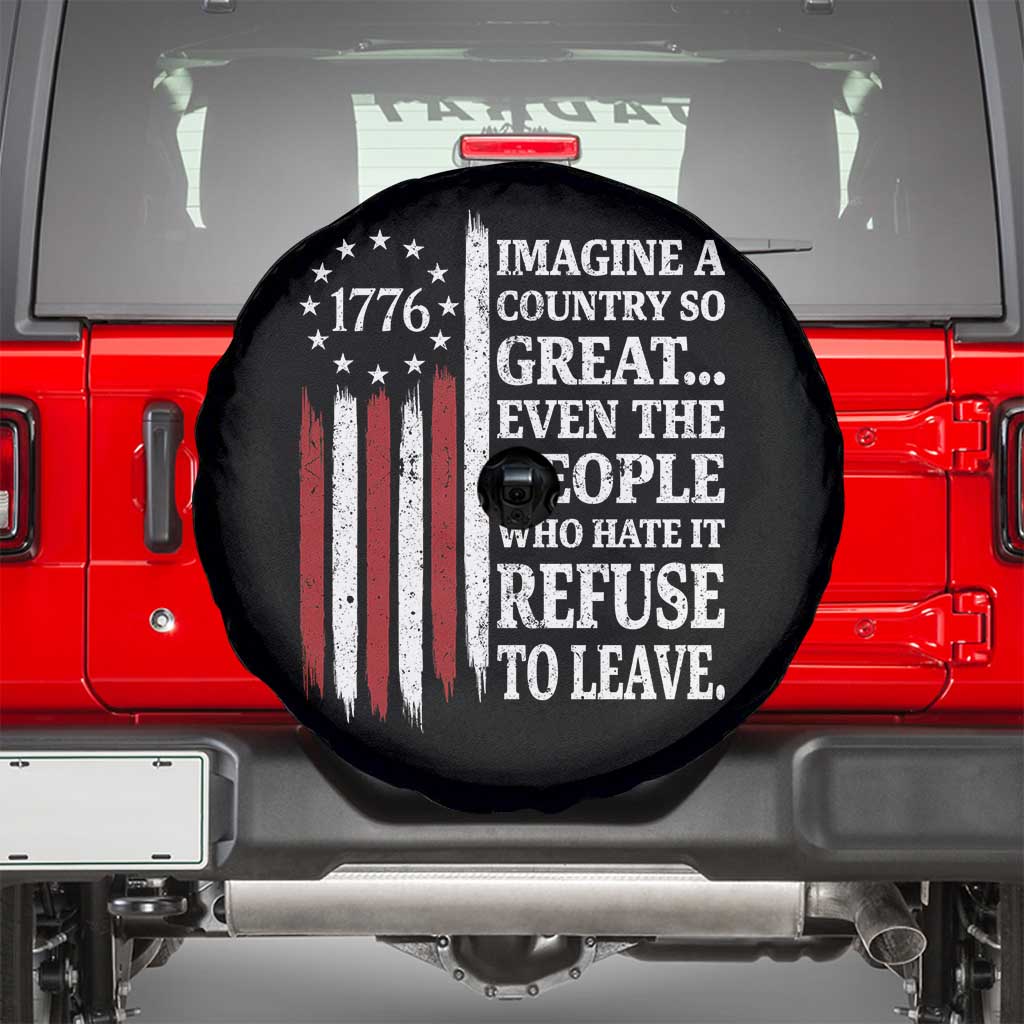 Vintage 1776 Betsy Ross Flag Imagine A Country So Great Spare Tire Cover Retro Patriotic American Heritage