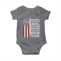 Vintage 1776 Betsy Ross Flag Imagine A Country So Great Baby Onesie Retro Patriotic American Heritage