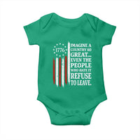 Vintage 1776 Betsy Ross Flag Imagine A Country So Great Baby Onesie Retro Patriotic American Heritage
