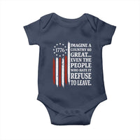 Vintage 1776 Betsy Ross Flag Imagine A Country So Great Baby Onesie Retro Patriotic American Heritage
