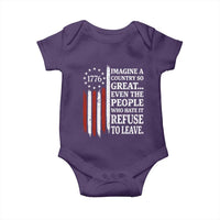 Vintage 1776 Betsy Ross Flag Imagine A Country So Great Baby Onesie Retro Patriotic American Heritage