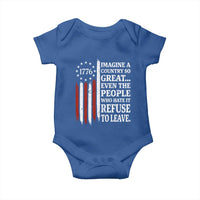 Vintage 1776 Betsy Ross Flag Imagine A Country So Great Baby Onesie Retro Patriotic American Heritage
