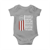 Vintage 1776 Betsy Ross Flag Imagine A Country So Great Baby Onesie Retro Patriotic American Heritage