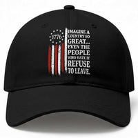 Vintage 1776 Betsy Ross Flag Imagine A Country So Great Baseball Cap Retro Patriotic American Heritage