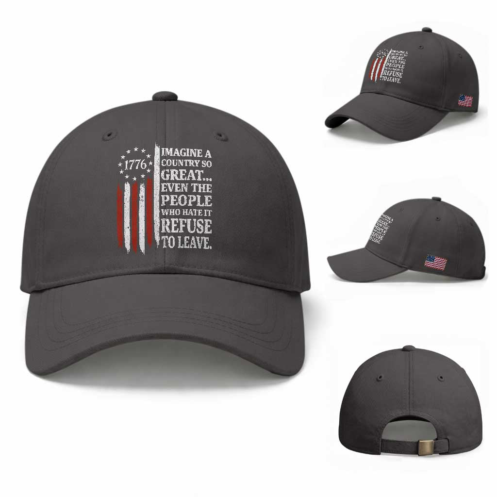 Vintage 1776 Betsy Ross Flag Imagine A Country So Great Baseball Cap Retro Patriotic American Heritage