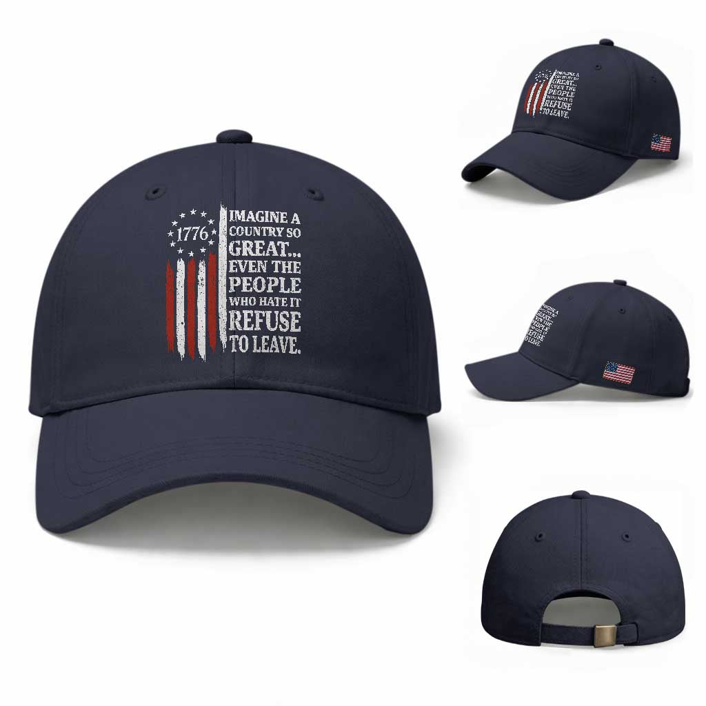 Vintage 1776 Betsy Ross Flag Imagine A Country So Great Baseball Cap Retro Patriotic American Heritage