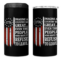 Vintage 1776 Betsy Ross Flag Imagine A Country So Great 4 in 1 Can Cooler Tumbler Retro Patriotic American Heritage