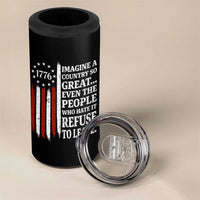 Vintage 1776 Betsy Ross Flag Imagine A Country So Great 4 in 1 Can Cooler Tumbler Retro Patriotic American Heritage