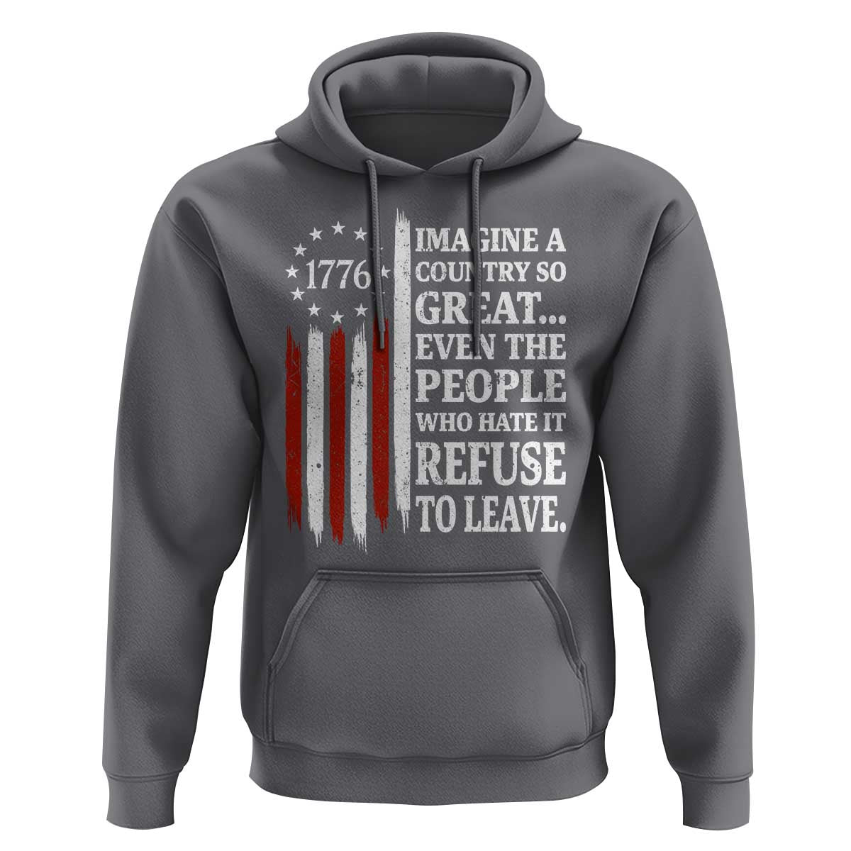 Vintage 1776 Betsy Ross Flag Imagine A Country So Great Hoodie Retro Patriotic American Heritage