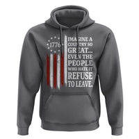 Vintage 1776 Betsy Ross Flag Imagine A Country So Great Hoodie Retro Patriotic American Heritage