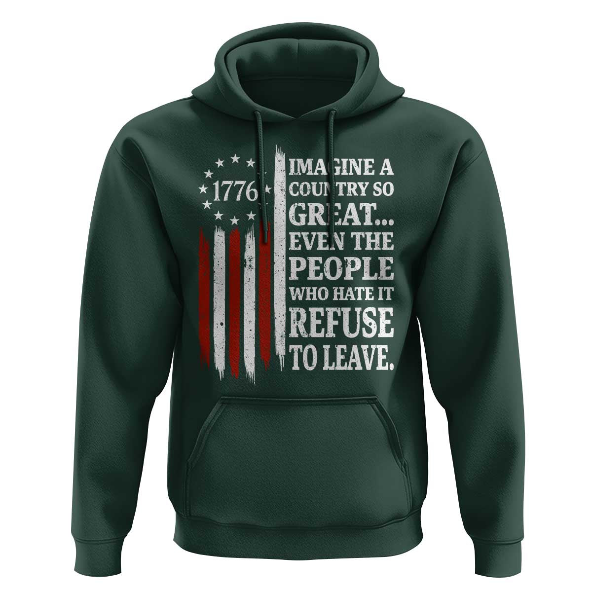 Vintage 1776 Betsy Ross Flag Imagine A Country So Great Hoodie Retro Patriotic American Heritage