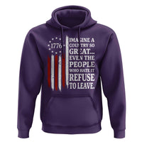 Vintage 1776 Betsy Ross Flag Imagine A Country So Great Hoodie Retro Patriotic American Heritage