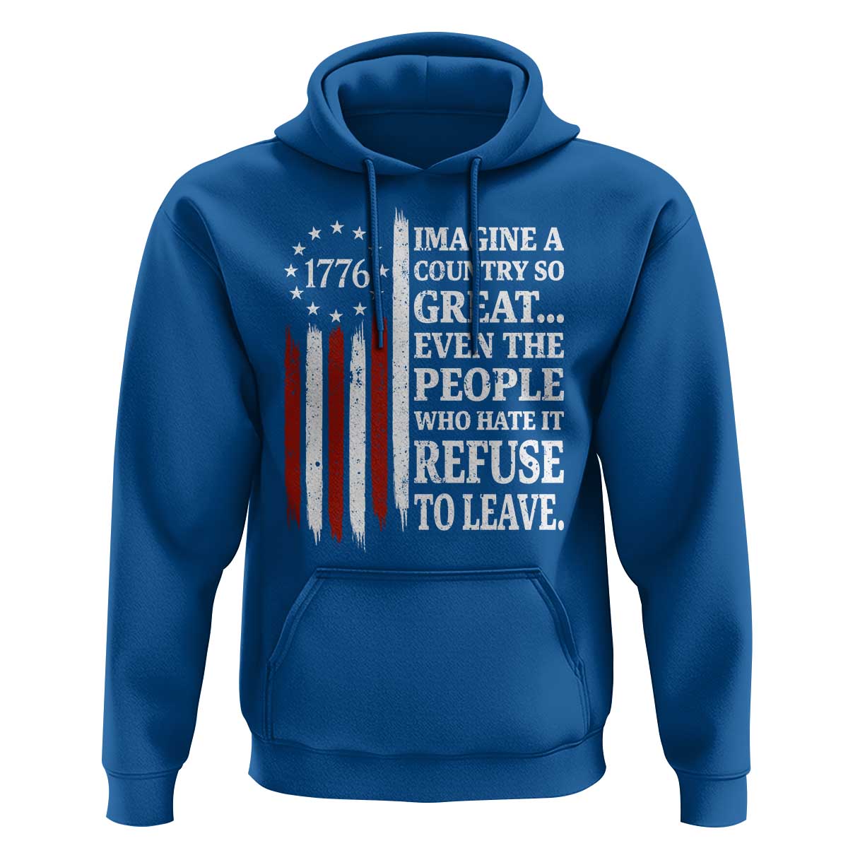 Vintage 1776 Betsy Ross Flag Imagine A Country So Great Hoodie Retro Patriotic American Heritage