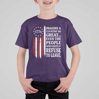 Vintage 1776 Betsy Ross Flag Imagine A Country So Great T Shirt For Kid Retro Patriotic American Heritage