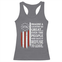 Vintage 1776 Betsy Ross Flag Imagine A Country So Great Racerback Tank Top Retro Patriotic American Heritage