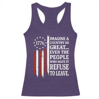 Vintage 1776 Betsy Ross Flag Imagine A Country So Great Racerback Tank Top Retro Patriotic American Heritage