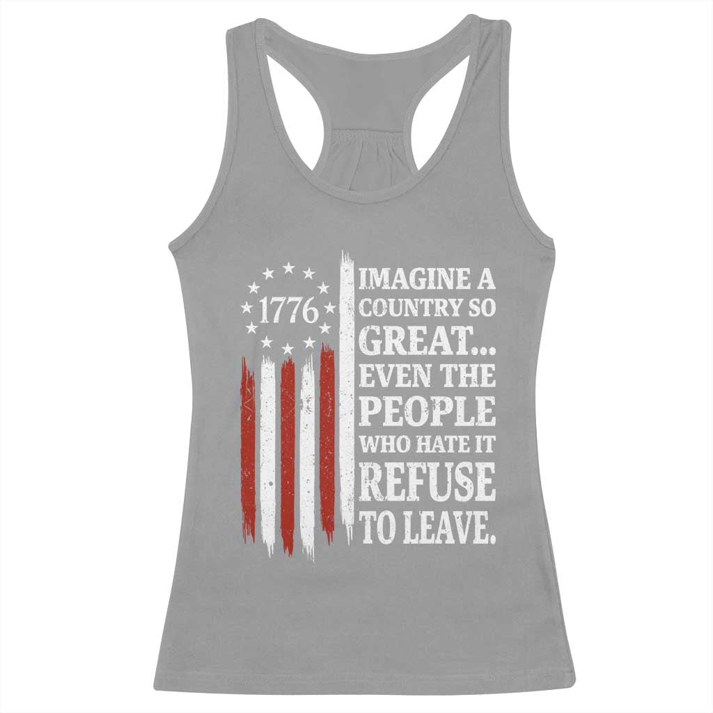 Vintage 1776 Betsy Ross Flag Imagine A Country So Great Racerback Tank Top Retro Patriotic American Heritage