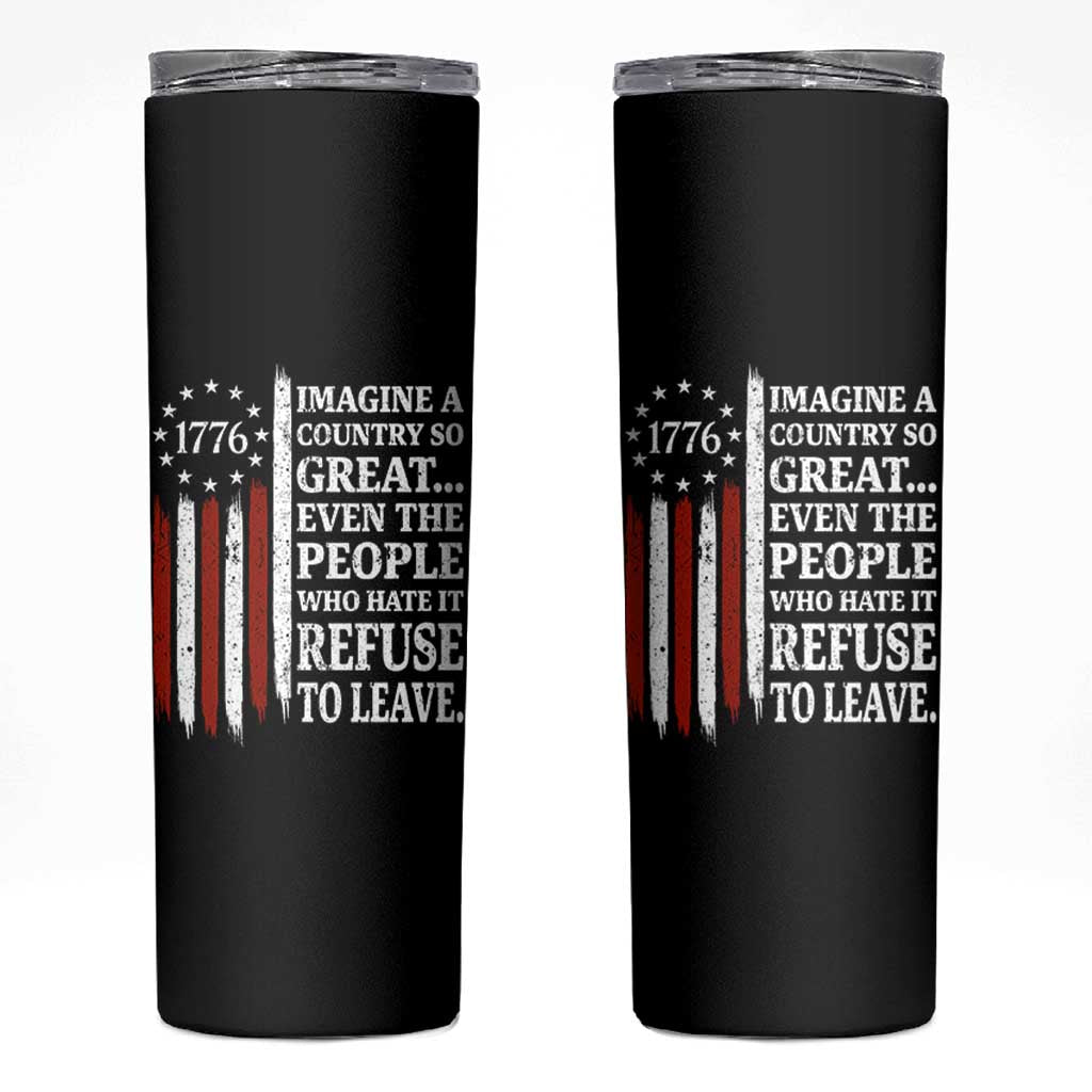Vintage 1776 Betsy Ross Flag Imagine A Country So Great Skinny Tumbler Retro Patriotic American Heritage