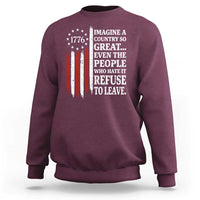 Vintage 1776 Betsy Ross Flag Imagine A Country So Great Sweatshirt Retro Patriotic American Heritage