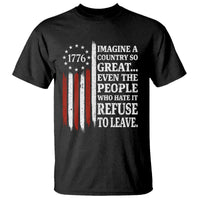 Vintage 1776 Betsy Ross Flag Imagine A Country So Great T Shirt Retro Patriotic American Heritage
