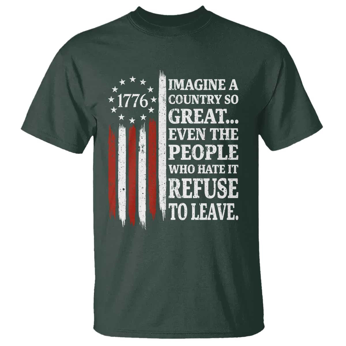 Vintage 1776 Betsy Ross Flag Imagine A Country So Great T Shirt Retro Patriotic American Heritage
