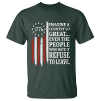 Vintage 1776 Betsy Ross Flag Imagine A Country So Great T Shirt Retro Patriotic American Heritage