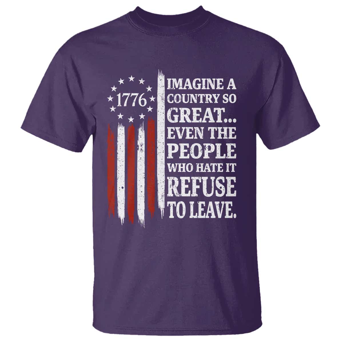 Vintage 1776 Betsy Ross Flag Imagine A Country So Great T Shirt Retro Patriotic American Heritage