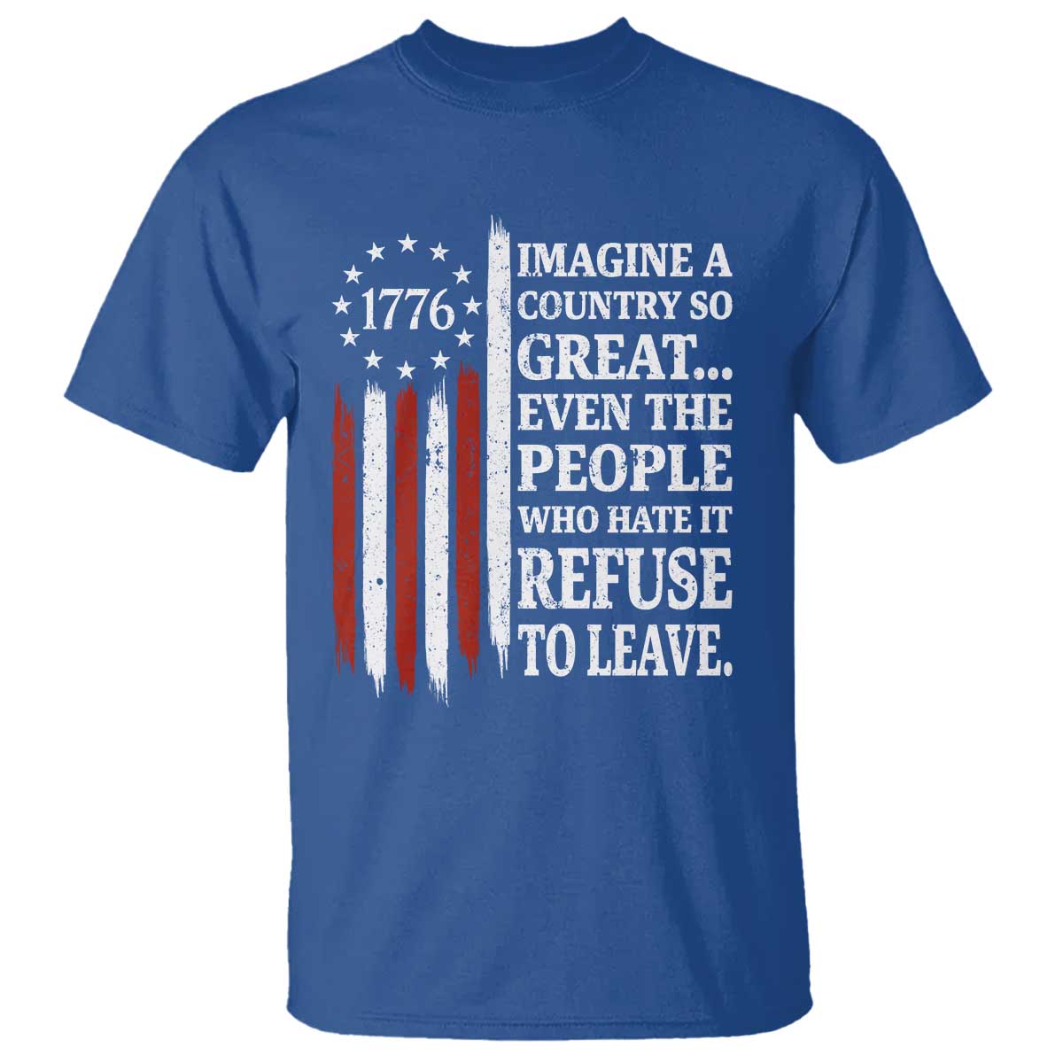 Vintage 1776 Betsy Ross Flag Imagine A Country So Great T Shirt Retro Patriotic American Heritage