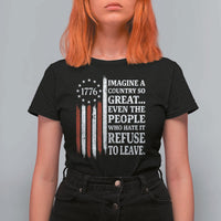 Vintage 1776 Betsy Ross Flag Imagine A Country So Great T Shirt For Women Retro Patriotic American Heritage