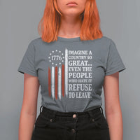 Vintage 1776 Betsy Ross Flag Imagine A Country So Great T Shirt For Women Retro Patriotic American Heritage