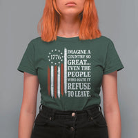 Vintage 1776 Betsy Ross Flag Imagine A Country So Great T Shirt For Women Retro Patriotic American Heritage