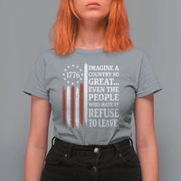 Vintage 1776 Betsy Ross Flag Imagine A Country So Great T Shirt For Women Retro Patriotic American Heritage
