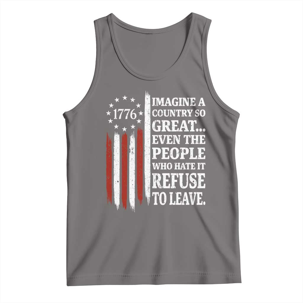 Vintage 1776 Betsy Ross Flag Imagine A Country So Great Tank Top Retro Patriotic American Heritage