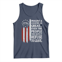Vintage 1776 Betsy Ross Flag Imagine A Country So Great Tank Top Retro Patriotic American Heritage