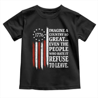 Vintage 1776 Betsy Ross Flag Imagine A Country So Great Toddler T Shirt Retro Patriotic American Heritage