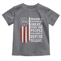 Vintage 1776 Betsy Ross Flag Imagine A Country So Great Toddler T Shirt Retro Patriotic American Heritage