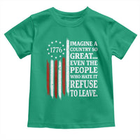 Vintage 1776 Betsy Ross Flag Imagine A Country So Great Toddler T Shirt Retro Patriotic American Heritage