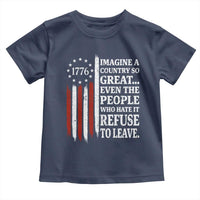 Vintage 1776 Betsy Ross Flag Imagine A Country So Great Toddler T Shirt Retro Patriotic American Heritage