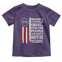 Vintage 1776 Betsy Ross Flag Imagine A Country So Great Toddler T Shirt Retro Patriotic American Heritage