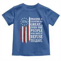 Vintage 1776 Betsy Ross Flag Imagine A Country So Great Toddler T Shirt Retro Patriotic American Heritage