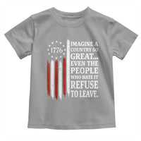 Vintage 1776 Betsy Ross Flag Imagine A Country So Great Toddler T Shirt Retro Patriotic American Heritage